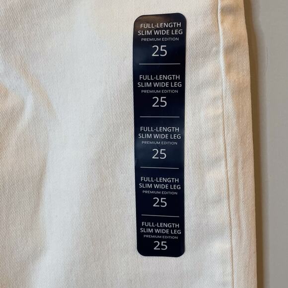 J.Crew Factory Wide Leg Cropped All Day Stretch Jean Denim Trip BR051 White 25 - Picture 5 of 12